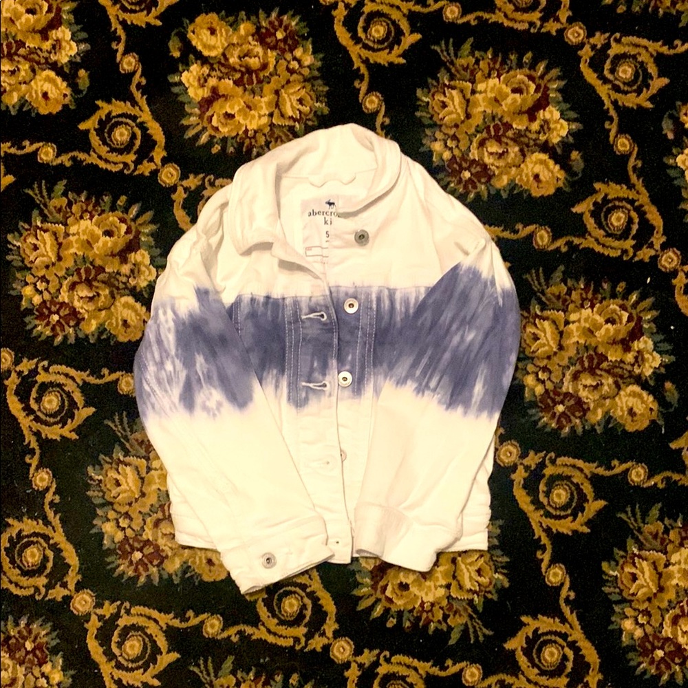 Abercrombie & Fitch - Girls White and Blue Jean Jacket